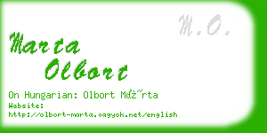 marta olbort business card